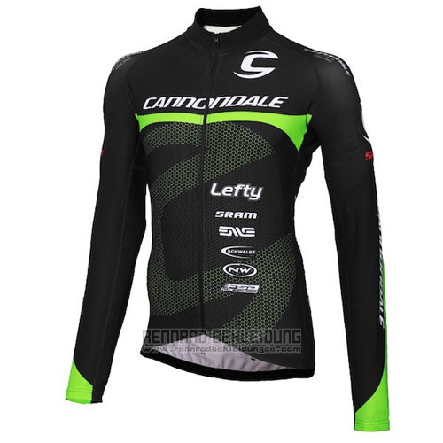 2016 Fahrradbekleidung Cannondale Ml Shwarz und Grun Trikot Langarm und Tragerhose - zum Schließen ins Bild klicken